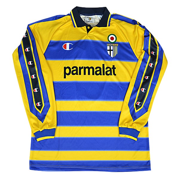 Camiseta Parma 1ª Kit ML 1999 2000 Azul Amarillo